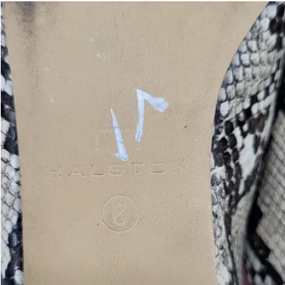 H by Halston Snakeskin Slides Mules size 8 - Picture 6 of 10